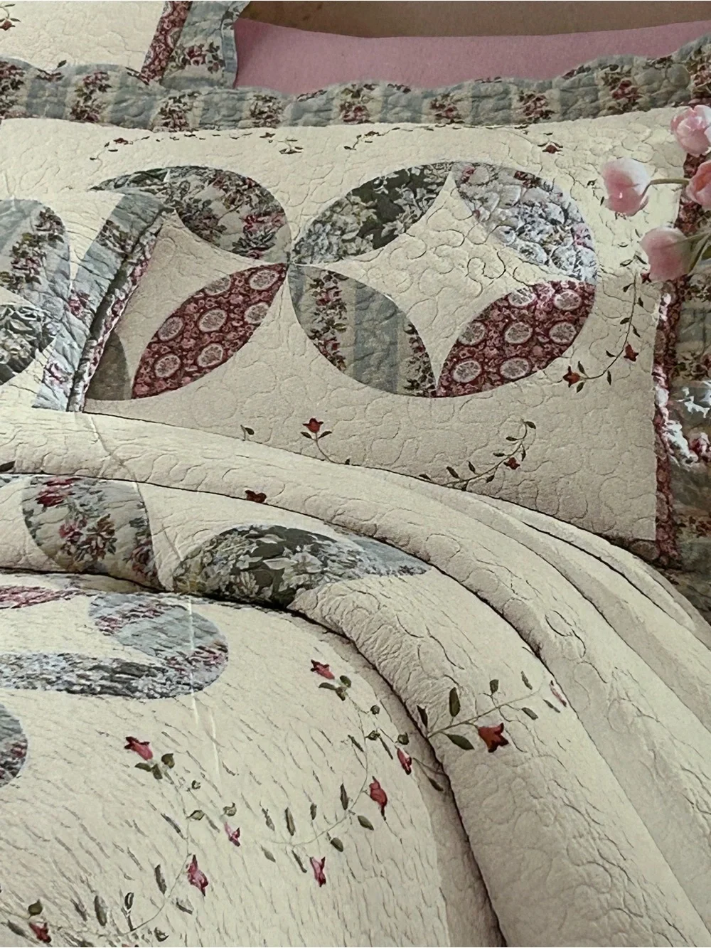 Vintage New Old Stock JC Penney Home Collection Heirloom Quality Quilt & Shams